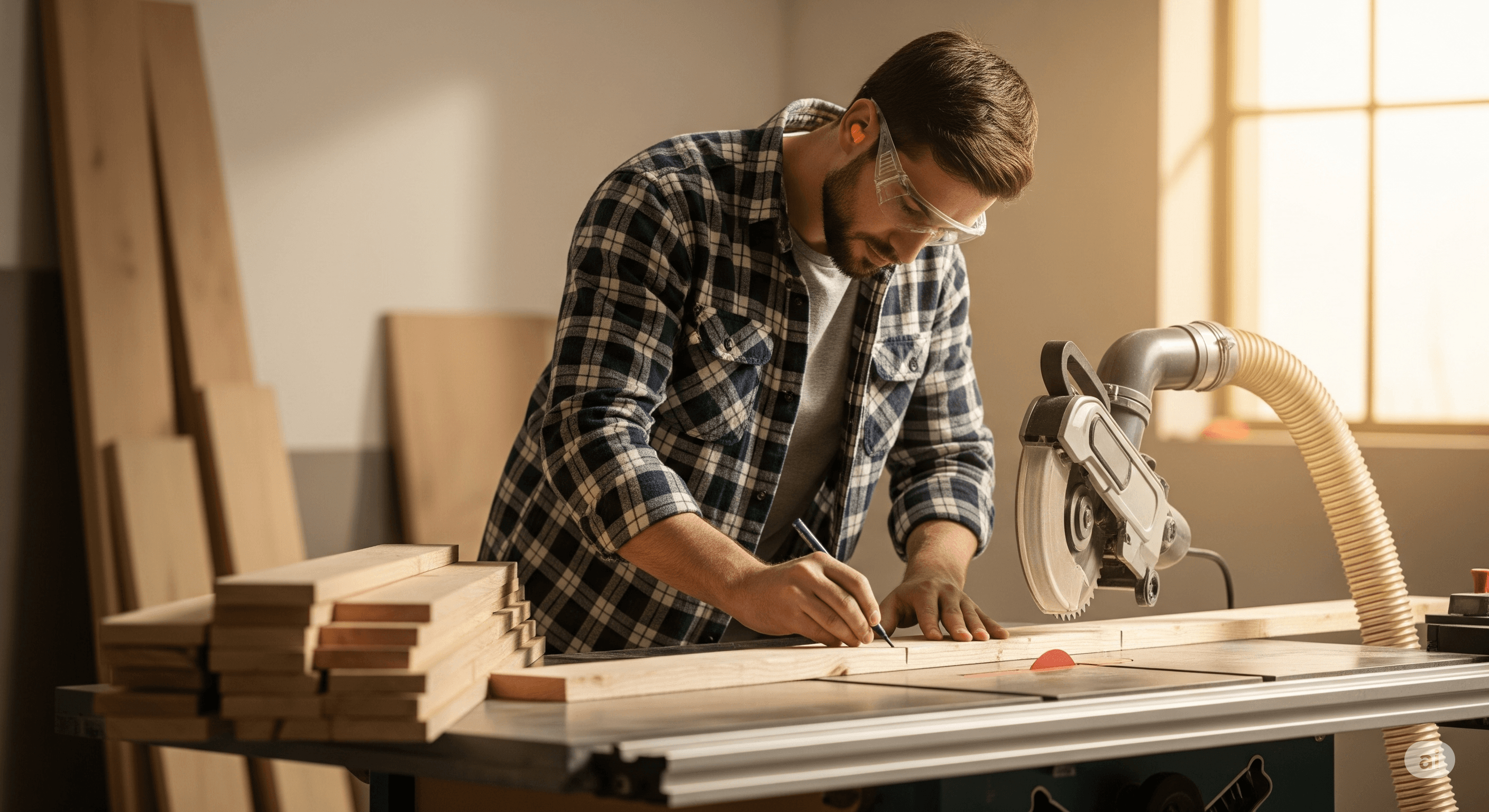 Framing contractor at work